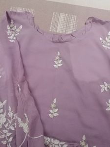 Work Kurti With Pant And Dupatta