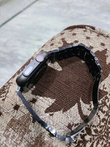 Black Smart Watch with Metal Band