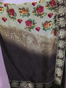 2 Elegant Floral Print Saree
