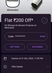 minimalist flat 200 rupees off