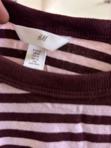 Beautiful Maroon Strip Textured T-shirt