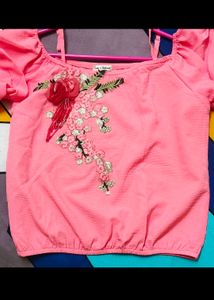 Brand New Womens Party Crop Top With Fancy Sleeves