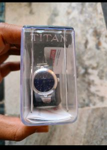 Titan Ocen Blue Dial &amp; Silver Chain Womens Watch