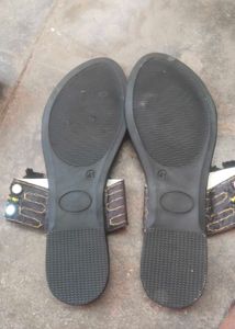 Stylish Flats with Mirror Work