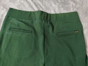Green Zipper Detail Trousers