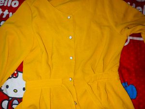 Yellow Button-Up Top
