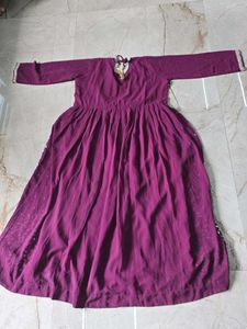 Elegant Purple Embroidered Anarkali