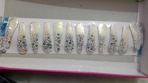 Beautiful Golden &amp; White Hairclip Pair