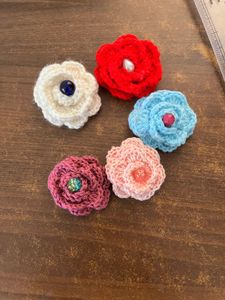 Crochet Flower Clip