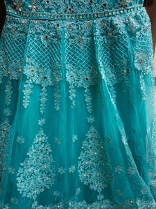 Teal Embroidered Dress