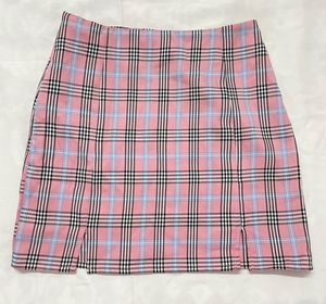 Pink Checked Skirt
