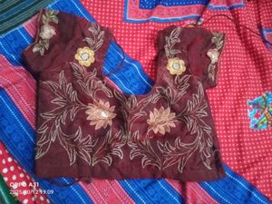 beautiful organza Embroidered saree