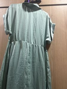 Elegant Green Shirt Dress