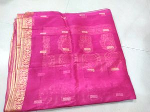 Pink Colored Beautiful Saree 💕