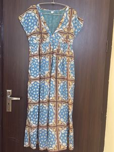 Patterned Midi Dress