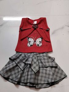 Beautiful Skirt Top Set For Baby Girl