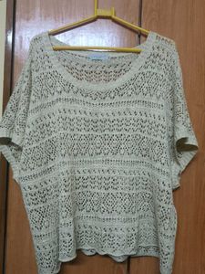 Crochet Knit Oversized Top