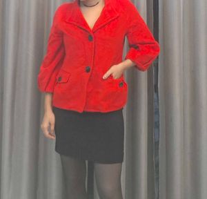 Red short coat