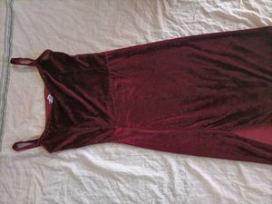 Burgundy Velvet Slip Dress