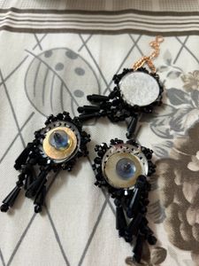 Stunning Black Earings And Maangtika Set🔥