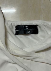 LUX White Wrap Bodycon Dress
