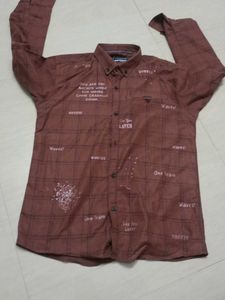 Brown Checked Shirt