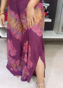 Bandhni Plazo Slit Both Leg Side