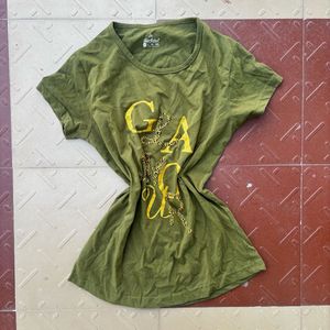 Olive Green Graphic Tee