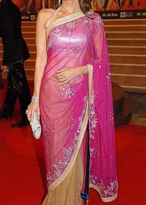 Elegant karishma kapoor inspo Embroidered Saree