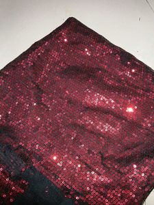 Sequin Fabric - Red &amp; Black