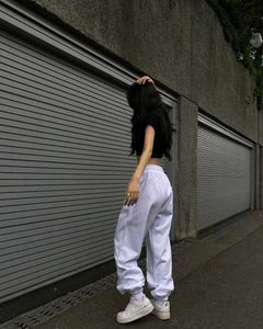 White Y2k Joggers