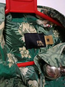 Floral Print Green Shirt