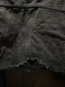 Cropped Black Denim Jacket