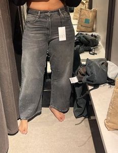 Zara Gray Wide Leg Jeans