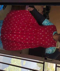 Red Printed Ethnic Dress