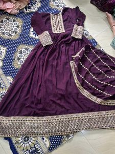 Elegant Purple Kurta Set