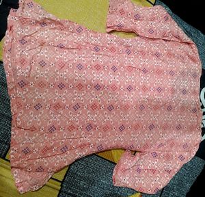 Peach Short Kurti