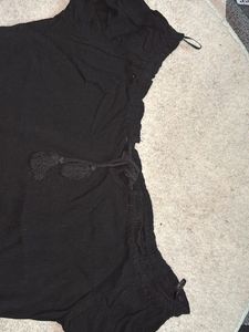 Black Off Shoulder Playsuit