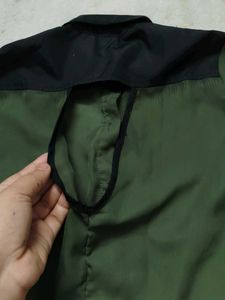 Olive Green Button-Down Top