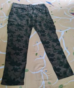 Flying Machine Men Olive Mid Rise Camouflage Pant