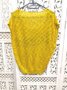 Chic Mrs. Sequin Knit Top  Yellow A