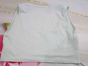 (200)Mint Green Crop Tank Top