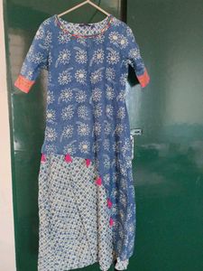 Pure Cotton Kurta , No Slit