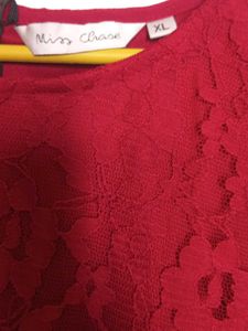 maroon Lace Dress