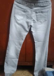 Trendy Grey Jogger Jeans