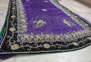 Purple Embellished Saree