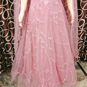 Pink Embellished Ethnic Gown