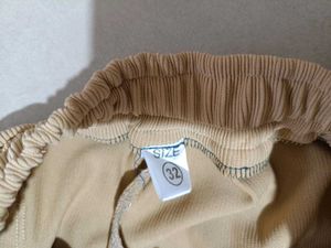 Corduroy Wide Leg Pants, 32 Size