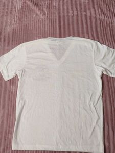 White Graphic Print Tee