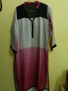 Pink Long Kurta